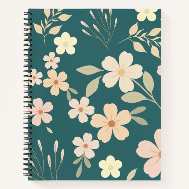 Cuaderno Retro Floral Vibe (Anverso)