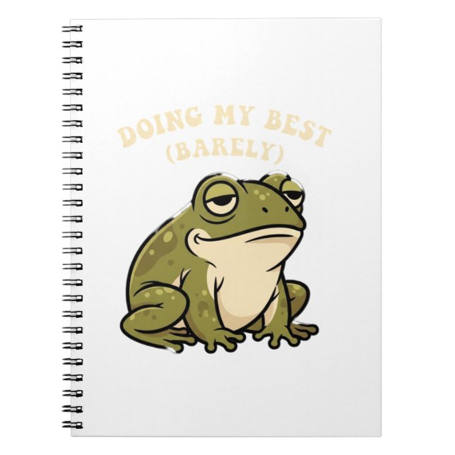Cuaderno Retro Frog Bare Minimum Lined Notebook (Frente)