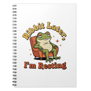 Cuaderno Retro Frog Funny Quote Lined Notebook