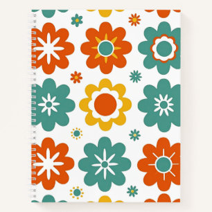 Cuaderno Retro Geométrico Floral Poder Boho 70s