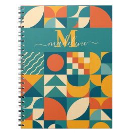 Cuaderno Retro Geométrico Personalizado