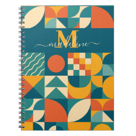 Cuaderno Retro Geométrico Personalizado