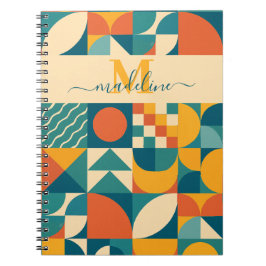 Cuaderno Retro Geométrico Personalizado