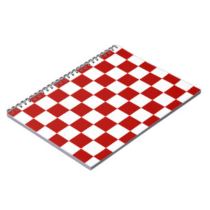 Cuaderno Retro geométrico rojo cuadrado