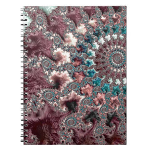 Cuaderno Retro Groovy Ecléctico Bohemio Espiral Fractal