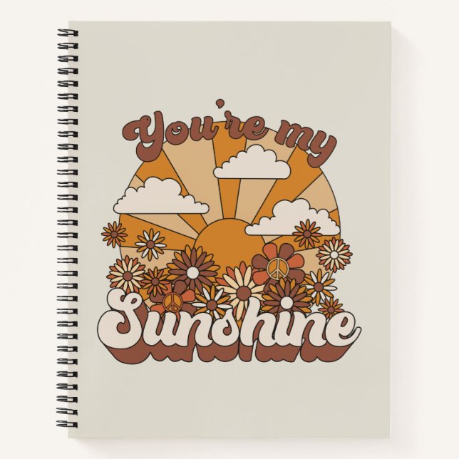Cuaderno Retro Groovy | Eres mi Sunshine (Anverso)