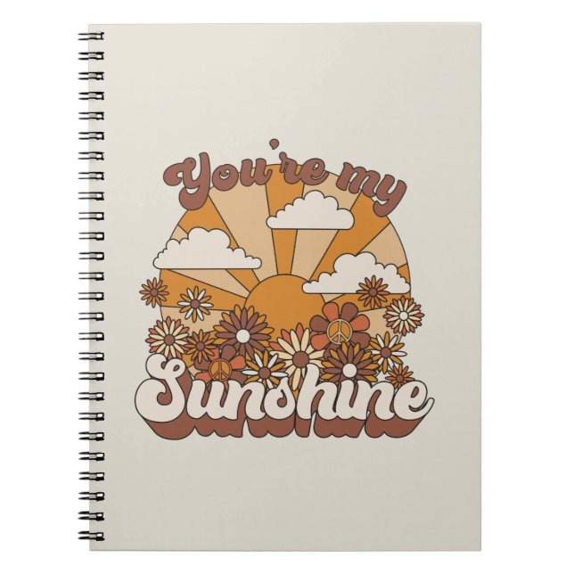 Cuaderno Retro Groovy | Eres mi Sunshine (Frente)