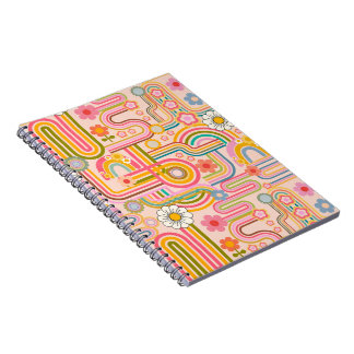 Cuaderno Retro groovy flowers