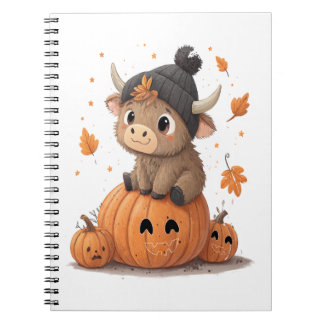 Cuaderno Retro Halloween Highland Cow 2