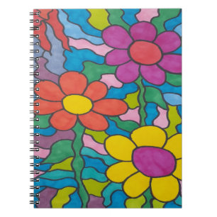 Cuaderno Retro Hippie Flower Art 