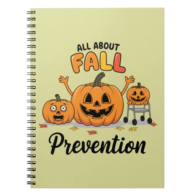 Cuaderno Retro I Love Fall Prevention Fall Occupation (Frente)