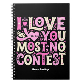 Cuaderno Retro I Love You Most No Contest Pink Cream 