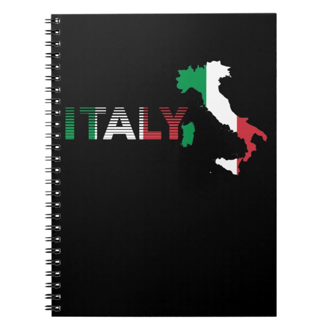 Cuaderno Retro Italia Bandera Viajero Aventura Viajando (Frente)
