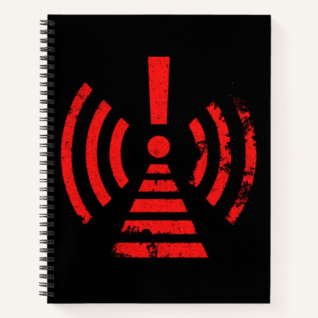 Cuaderno Retro Keep Back Energy Warning Symbol (Anverso)