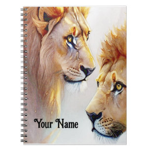 Cuaderno Retro Lion Prints - Classic Wildlife Wall Art