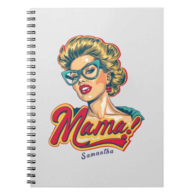 Cuaderno Retro mamá pop art 2 personalizado (Frente)