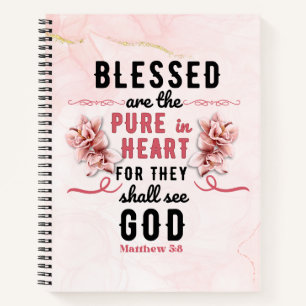 Cuaderno Retro Matthew 5:8 Calla Lillies