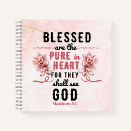 Cuaderno Retro Matthew 5:8 Calla Lillies Watercolor