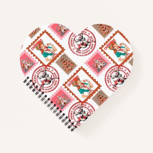 Cuaderno Retro Medical Christmas Stamp Set Art (Anverso)