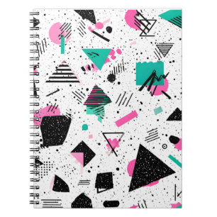 Cuaderno Retro Memphis Geometric Pattern