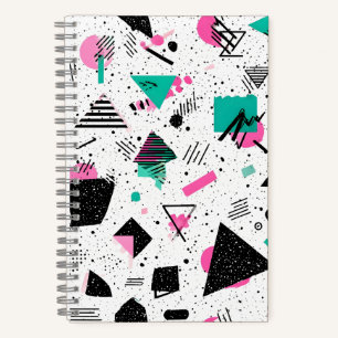 Cuaderno Retro Memphis Geometric Pattern
