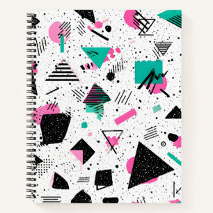 Cuaderno Retro Memphis Geometric Pattern