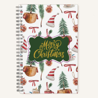 Cuaderno Retro Merry Christmas Journaling Notebooks