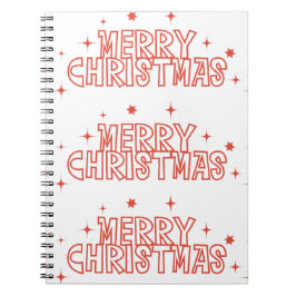 Cuaderno Retro Merry Christmas Typography