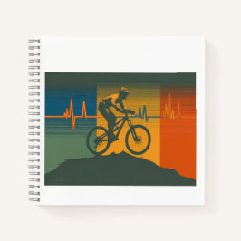 Cuaderno Retro Mountain Biker Heartbeat