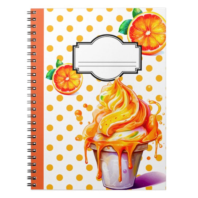 Cuaderno Retro Naranja Sherbet (Frente)