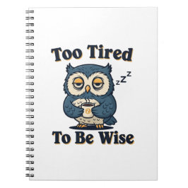 Cuaderno Retro Owl Tired Thoughts Lined Notebook