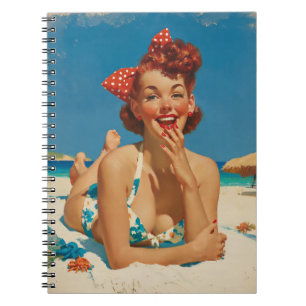 Cuaderno Retro Playa Pin Up