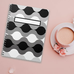 Cuaderno Retro Pods Black White Gray