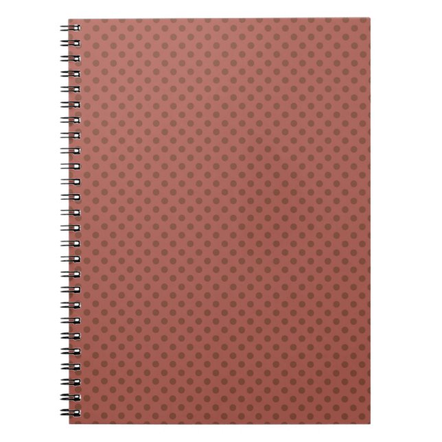 Cuaderno Retro, polka dot brown (Frente)