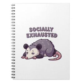 Cuaderno Retro Possum Social Battery Lined Notebook