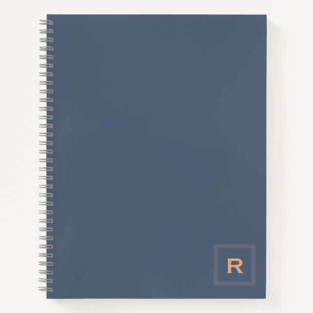Cuaderno Retro Profesional Color sólido azul Plano Inicial (Anverso)
