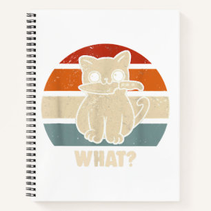 Cuaderno Retro Qué Gato Cuchillo Maullido Gatito Gatos Dive