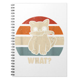 Cuaderno Retro Qué Gato Cuchillo Maullido Gatito Gatos Dive
