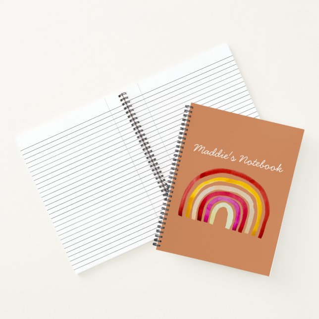 Cuaderno Retro Rainbow lindo acuarela (Interior)