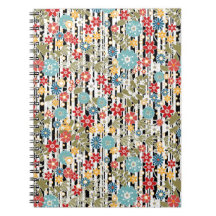 Cuaderno Retro, retro floral