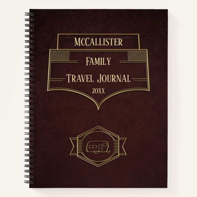 Cuaderno Retro RV Camper Travel Journal (Anverso)