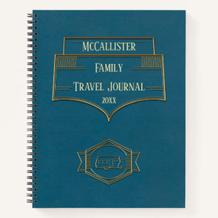 Cuaderno Retro RV Camper Travel Journal