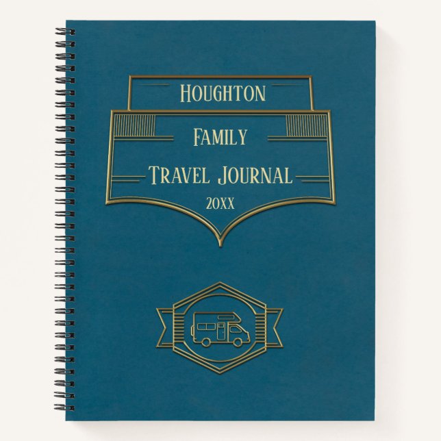 Cuaderno Retro RV Motorhome Travel Journal (Anverso)