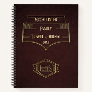 Cuaderno Retro RV Motorhome Travel Journal