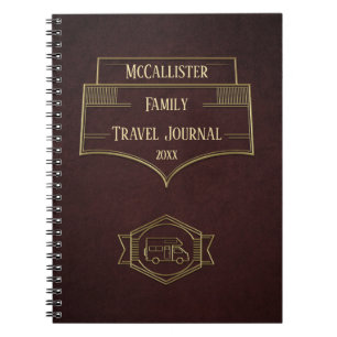 Cuaderno Retro RV Motorhome Travel Journal