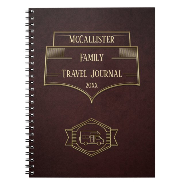 Cuaderno Retro RV Motorhome Travel Journal (Frente)
