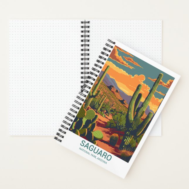 Cuaderno Retro Saguaro Scenic View Bullet Journal (Interior)