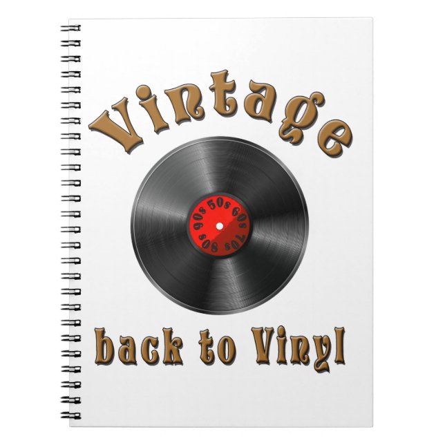 Cuaderno Retro Schallplatte, Vinyl, Vintage, Oldie (Frente)