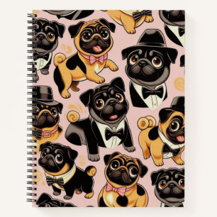 Cuaderno Retro Seamless Cum Pug
