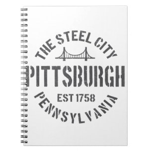 Cuaderno Retro Steel City Pittsburgh Pennsylvania Yinz vint